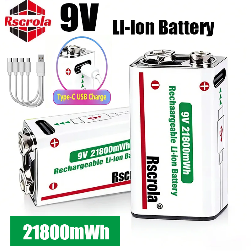 USB-C 충전식 9V 리튬 이온 배터리 21800mW - Smoke Detector Interconnected 리뷰 및 가격