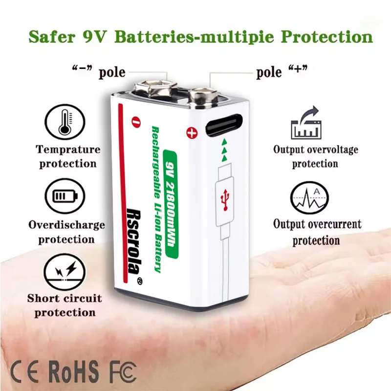 장시간 지속되는 9V 충전식 리튬 이온 배터리 2180 - Smoke Detector Interconnected 리뷰 및 가격